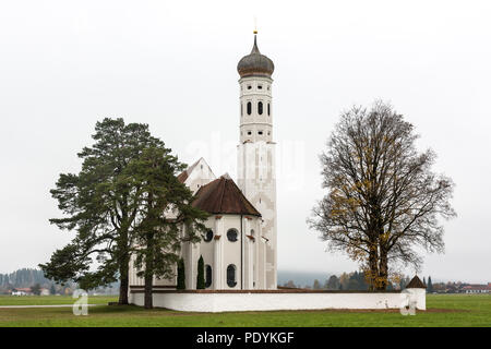 Barocke Kirche St. coloman in Bayern Schloss Hohenschwangau Stockfoto