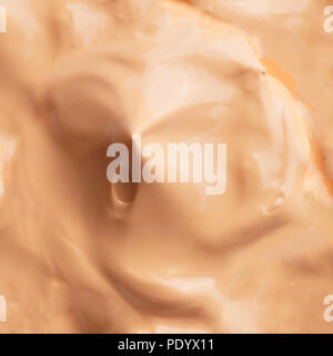 Beige Farbe kosmetische Creme Ansicht von oben. Selektive konzentrieren. Stockfoto