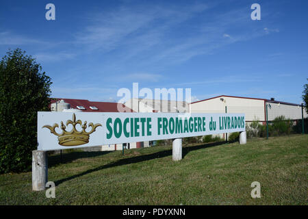 Société Fromagère du Livradois-Forez, Milchindustrie, Fournol, Puy-de-Dome, Auvergne-Rhone-Alpes, Frankreich Stockfoto