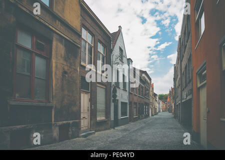 Straße in Brügge, Belgien Stockfoto