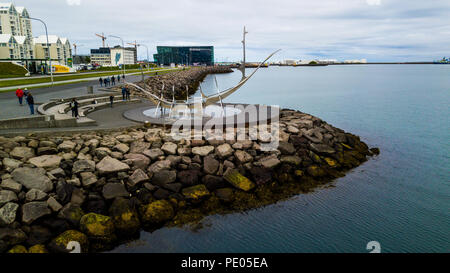 Solfar Skulptur, Reykjavik, Island Stockfoto