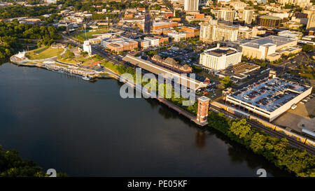 Union Station, Zug Schuppen und Riverfront Park, Montgomery, Alabama Stockfoto