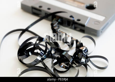 Kompakte Audio Cassette (aka kompakte Kassette, musikkassette) - USA Stockfoto
