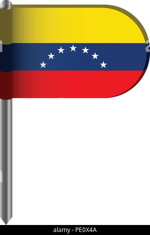 Isolierte Flagge Venezuelas Stock Vektor