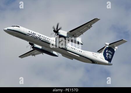 HORIZON AIR/Alaska Airlines BOMBARDIER DHC-8-Q400 REGIONAL AIRLINER Stockfoto