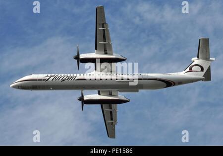 HORIZON AIR/Alaska Airlines BOMBARDIER DHC-8-Q400 REGIONAL AIRLINER Stockfoto