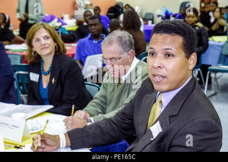 Miami Florida, Liberty City, William Turner Technical Arts High School, Jahresgeschäft, Plan Wettbewerb, Präsentation, Studenten Bildung Schüler yo Stockfoto
