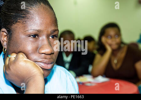 Miami Florida, Liberty City, William Turner Technical Arts High School, Jahresgeschäft, Plan Wettbewerb, Präsentation, Studenten Bildung Schüler yo Stockfoto