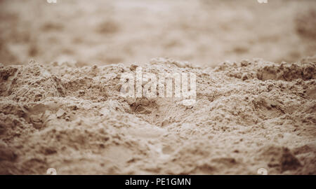 Nahaufnahme von Sand Muster von einem Strand im Sommer Stockfoto