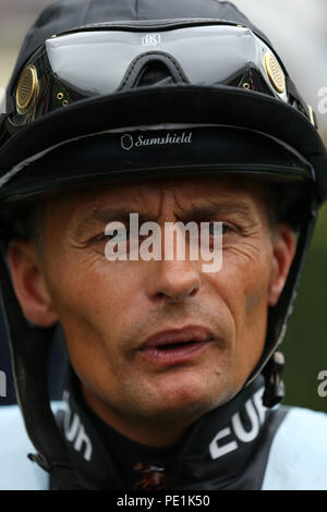 Per-anders Graberg auf der Ascot Racecourse. DRÜCKEN SIE VERBANDSFOTO. Bilddatum: Samstag, 11. August 2018. Siehe PA Story Racing Ascot. Bildnachweis sollte lauten: Julian Herbert/PA Wire. EINSCHRÄNKUNGEN: Die Nutzung unterliegt Einschränkungen. Nur für redaktionelle Zwecke, keine kommerzielle oder werbliche Verwendung. Keine Privatverkäufe. Stockfoto