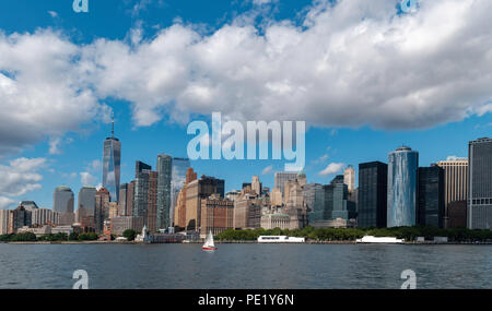 Lower Manhattan und Battery Park Stockfoto