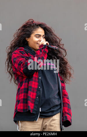 San Francisco, Kalifornien, USA. 11 Aug, 2018. JESSIE REYEZ während Außerhalb landet Musik Festival im Golden Gate Park in San Francisco, Kalifornien Quelle: Daniel DeSlover/ZUMA Draht/Alamy leben Nachrichten Stockfoto