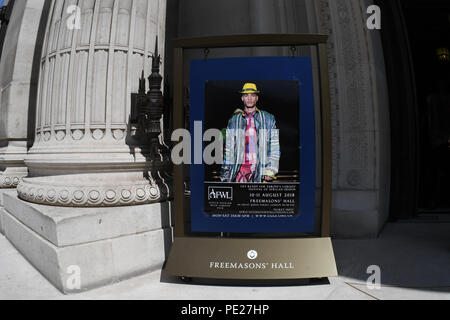 London, Großbritannien. 11. August 2018. Afrika Fashion Week London (AFWL) an Freimaurer' Hall am 11. August 2018, London, UK. Bild Capital/Alamy leben Nachrichten Stockfoto