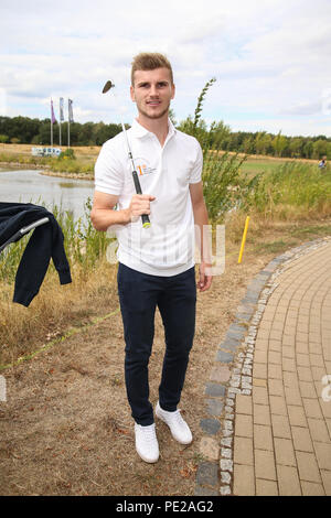 Machern, Deutschland. 11 Aug, 2018. Timo Werner am 11 GRK Golf Charity Masters am Golf & Country Club Leipzig. Credit: Carl Seidel/dpa-Zentralbild/ZB/dpa/Alamy leben Nachrichten Stockfoto