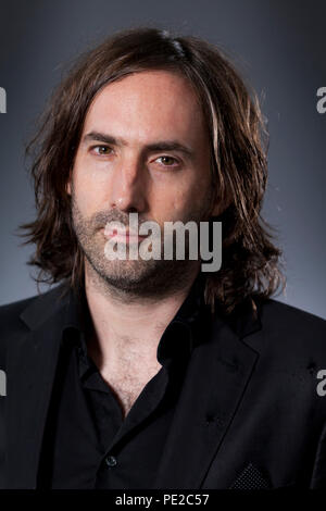 Edinburgh, Großbritannien. 12 August, 2018. Paul Lynch, der irische Schriftsteller, dargestellt an der Edinburgh International Book Festival. Edinburgh, Schottland. Bild von Gary Doak/Alamy leben Nachrichten Stockfoto