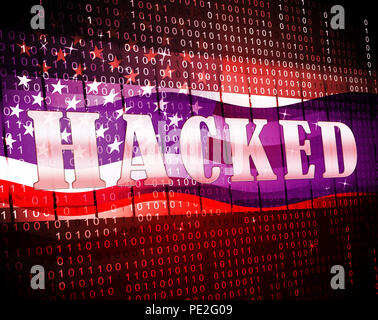 Cybersecurity Hacker Online Cyber-attacken 3d-Abbildung zeigt Digitale Spionage und Verletzung der Sicherheit für Internet Schutz vor Web Hacking Stockfoto