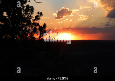 Sonnenuntergang über Spokane, Washington Stockfoto