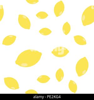 Vector Illustration. Nahtlose Muster. Tropische ornament gelbe Zitrone Stock Vektor