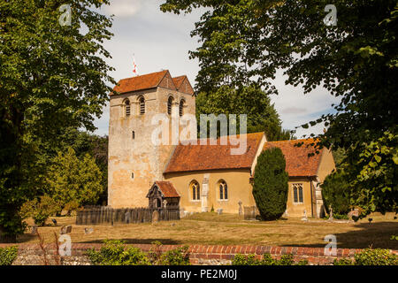 St. Bartholomäus Kirche in den chilterns Dorf Fingest Buckinghamshire England UK Einstellung für viele Midsomer Murders Stockfoto