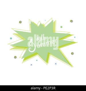Hallo Sommer Banner. Vector Illustration. Stock Vektor
