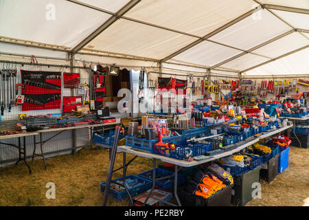 Tool Store auf dem showground Welland Steam Rally Worcestershire UK. Juli 2018 Stockfoto