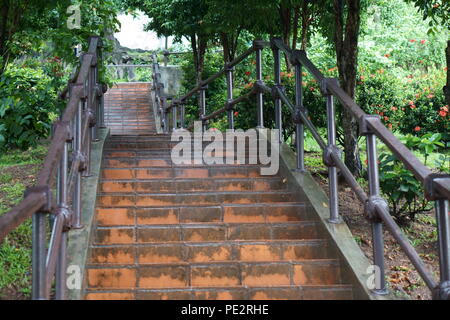 Treppe zur St. Paul's Kirche (Malacca, Malaysia) Stockfoto