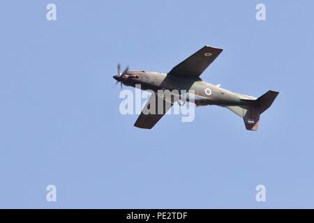 Slowenische Luftwaffe - Pilatus PC-9 M (hudournik) Swift im Jahr 2018 Royal International Air Tattoo Stockfoto