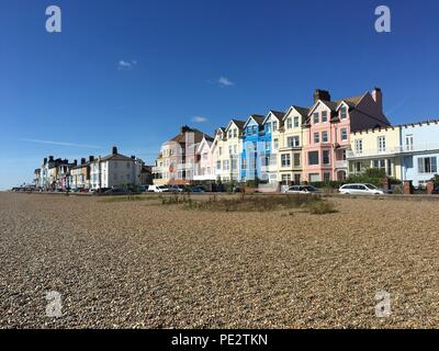 Der Kiesstrand in Aldeburgh, Suffolk Stockfoto