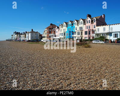 Der Kiesstrand in Aldeburgh, Suffolk Stockfoto