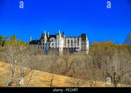 Panoramablick auf das Biltmore Estate in Asheville NC als aus dem Nachlass gründen Stockfoto