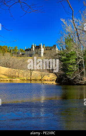 Panoramablick auf das Biltmore Estate in Asheville NC als aus dem Nachlass gründen Stockfoto