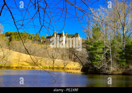 Panoramablick auf das Biltmore Estate in Asheville NC als aus dem Nachlass gründen Stockfoto