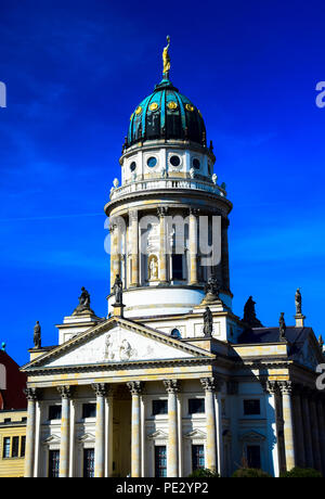 Der Französischer Dom (Französischer Dom) am Gendarmenmarkt in Berlin, Deutschland Stockfoto