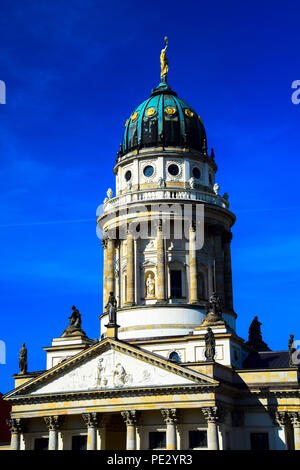 Der Französischer Dom (Französischer Dom) am Gendarmenmarkt in Berlin, Deutschland Stockfoto