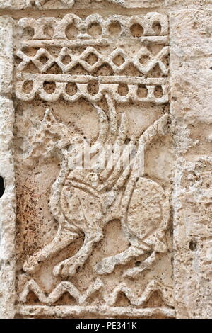 Details von San Giovanni al Sepolcro, Brindisi, Italien Stockfoto