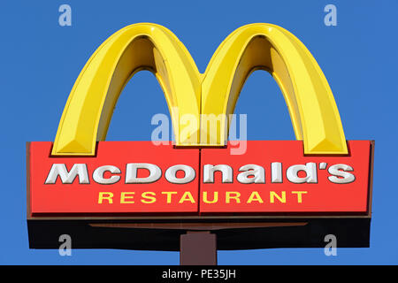 McDonalds-Schild Stockfoto