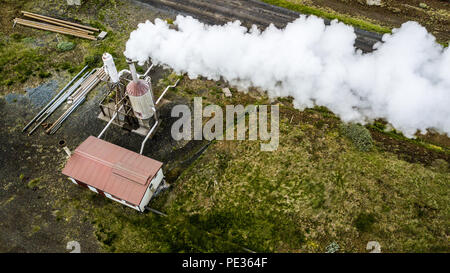 Geothermie Projekt Efri Reykir, dass Wärme Energie zu über 500 Häuser, Efri Reykir, Southern Island Stockfoto