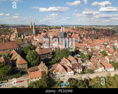 Das historische Zentrum der fränkischen Stadt Rothenburg o.d. Tauber Stockfoto