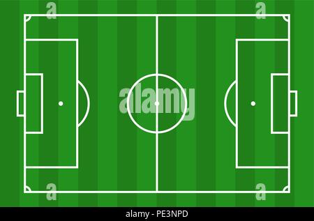 Fußball - Ansicht von oben Stock Vektor