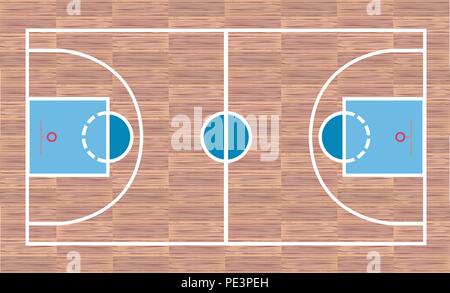 Basketball - Ansicht von oben Stock Vektor