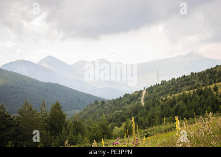 Strom auf dem Sharr moutanin, Piribeg Gipfel zum Kosovo Stockfoto