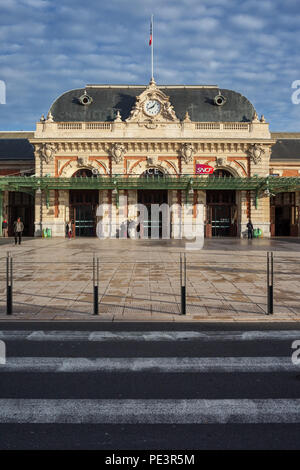 Nizza Bahnhof - Gare de Nice-Ville Gebäude von 1867, Hauptbahnhof in Nizza, Frankreich Stockfoto