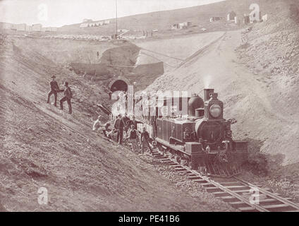 Laings Nek Tunnel, Südafrika, circa 1890s Stockfoto