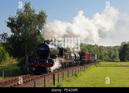 62712 Köpfe weg von Kinneil an der Bo'ness und Kinneil Railway auf 31.5.14. Stockfoto