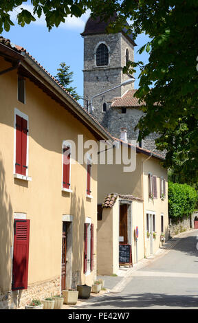 Das hübsche Dorf Perouges im Süden Frankreichs Stockfoto