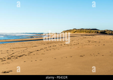 Balmedie Strand in Richtung Aberdeen. Stockfoto