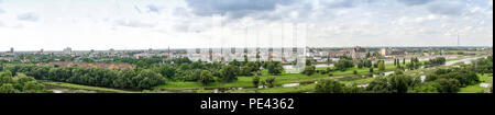Panorama von Magdeburg, Landeshauptstadt von Sachsen Anhalt in Deutschland Stockfoto