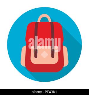 Hipster Rucksack Symbol im flachen Design auf weißem Hintergrund. Hüfthose style Symbol vektor Illustration. Stock Vektor