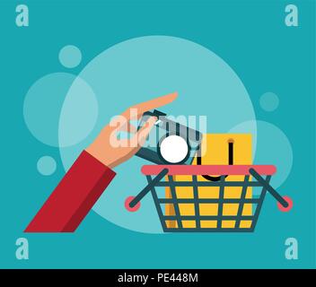 Shopping und Marketing Stock Vektor