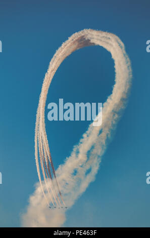 Die RAF Red Arrows Display für lendy der Cowes Week 10. August 2018 F Stockfoto